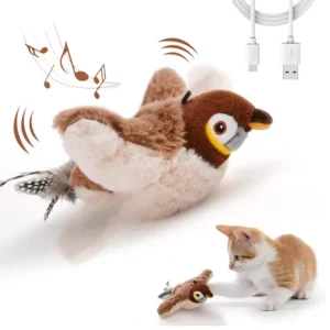 Interactive Cat Toy Chirping Flapping Bird (no Flying)